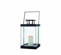 blomus -FINCA 63687 Lantern M Powder Coated Metal Lantern Exclusive Look Modern Home Accessory Atmosphere Indoor Use (H x W x D): 36.5 x 21 x 21 cm Black