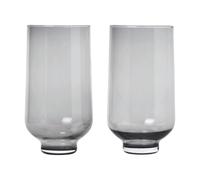 Blomus Flow Smoke Tall Glass 400ml Pack of 2