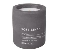 blomus - FRAGA 65653 Scented Candle S Made of Soy Wax, Magnet, High-Quality Room Fragrance, Characteristic Concrete Look, Soft Linen Fragrance, 24 Hours Burning Time, Especially Low Soot (H x W x D: 8 x 6.5 x D), Magnet)