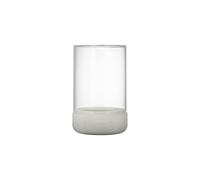 blomus | Hurricane Lantern | CALMA | Light Gray | M | Glass & Powder-Coated Steel | Hurricane Lantern | Indoor & Outdoor Use | Size M