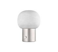 Blomus IRIS Table Lamp - Alabaster matt stainless steel in Silver blomus Silver