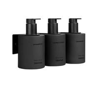 blomus Kirei glass bottles incl. wall holder, 3-pack Smoke, screw-mounted