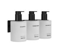 blomus Kirei glass bottles incl. wall holder, 3-pack White, screw-mounted