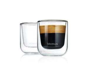 blomus Nero insulating espresso glass 2-pack Clear