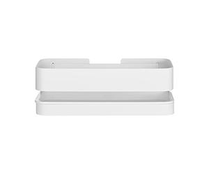 Blomus - Nexio shower basket, practical holder for the shower, wide elastic band inside, 25 x 12 cm, colour white (66332)