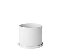 Blomus -Nona 66516 Herb Pot Small Soft White Tone Elegant Home Accessory Colour: Lily White