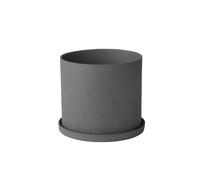 Blomus - Nona Herb Pot Size S, Soft Grey Tone, Elegant Home Accessory, Colour Pewter (65974)