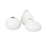 Blomus Nona Set Of 3 Porcelain Vases - White, White