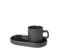 Blomus -Pilar 63714 Set of 2 Espresso Cups Made of Stoneware, Agave Green, 50 ml Capacity, Simple Elegance, Dishwasher Safe, Workmanship (H x W x D): 6 x 7.5 x 5 cm, Agave Green, 63714