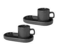 blomus Pilar espresso cup with saucer 2-pack Agave green