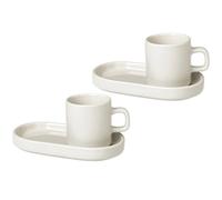 blomus Pilar espresso cup with saucer 2-pack Moonbeam