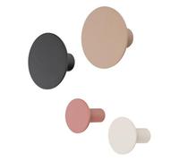 Blomus Ponto Set Of 4 Round Wall Hooks - Multicoloured