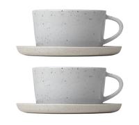 blomus Sablo tea cup with saucer 25 cl 2-pack Cloud