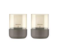 Blomus Set Of 2 Tealight Holder Xs - Burned Metal/metallic Finish