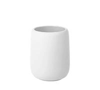 Blomus Sono Ceramic Toothbrush Holder/Tumbler - Soft Touch Exterior Colour: Blomus White