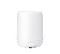 blomus -SONO Pedal Bin with Soft Close, Rubbish Bin, Cosmetic Bin, Rubbish Bin with Pedal, Soft Closure, Colour: White, Material: Plastic, Silicone, Height 25.5 cm/Depth 24 cm/V 3 l I 66327