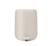 Blomus -SONO Pedal Bin with Soft Close, Waste Bin, Cosmetic Bin, Rubbish Bin with Pedal, Soft Closure, Moonbeam, Material Plastic, Silicone (H 25.5 cm/D 24 cm/V 3 l I 66324)
