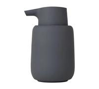 blomus Sono Soap Dispenser 250 ml Ceramic Hand Soap Dispenser in Dark Grey Diameter 8 x 14 H cm Colour Magnet Liquid Soap Dispenser with Pump Head