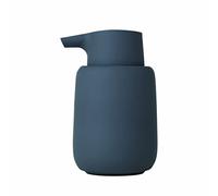 blomus Sono Soap Dispenser 250 ml Ceramic Hand Soap Dispenser in Dark Grey Diameter 8 x 14 H cm Colour Magnet Liquid Soap Dispenser with Pump Head