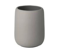 blomus -SONO Ceramic Toothbrush Beaker, Satellite, Toothbrush Holder with Space for Toothbrush and Toothpaste, Soft Touch, Exclusive Bathroom Accessory (H x W x D): 11 x 8.5 x 8.5 cm, Satellite, 69048