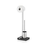 blomus Stainless Steel/Polystone Menoto Toiletpaper Holder and Brush, Polished