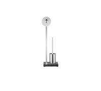 blomus Stainless Steel/Polystone Menoto Toiletpaper Holder and Brush, Polished, Silver
