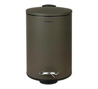 Blomus Tubo Pedal Bin Made of Powder-Coated Steel, Tarmac, 3 L Capacity, Smart Close System, Removable Bucket, Exclusive Bathroom Accessory (H x W x D: 24.5 x 17 x 17 cm, Tarmac, 69159)
