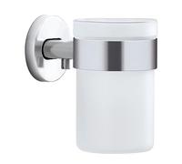 Blomus Wall Mounted Toothbrush Glass, Stainless-Steel, Silver, H 11,5 cm, B 11,5 cm, Ø 7 cm