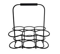 blomus - WIRES Bottle Basket, Elegant Black Tone, Practical Household Aid for up to 6 Bottles, Colour Black (64244)
