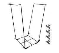 BLOMZA Metal Trash Bag Holder Stand Heavy Duty Rust-Resistant Foldable Frame Outdoor Garden Yard Camping Picnic Waste Container Rack Large Capacity Portable Collapsible Bin Support Black