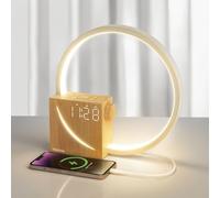 blonbar 10W Bedside Lamp - Wake Up Light, Alarm Clocks,3 Levels Brightness Touch Control Dimmable, Table Lamp with USB Charging Function, Night Light Sleep Aid for Bedroom, Living Room