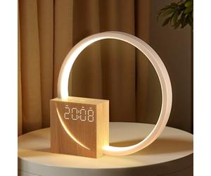 blonbar Bedside Lamp,Alarm Clock with 10W USB Charging,Wake-Up Light