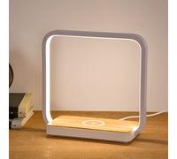 blonbar Bedside Lamp Qi Wireless Charger LED Desk Lamp with Touch Control 3 Light Hues,Table Lamp Eye-Caring Reading Light for Kids, Adults, Home, Dorm and Office,Wireless Charge for All Qi Devices
