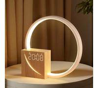 blonbar Bedside Lamp, Wake-Up Light,Touch Lamps Bedside with 10W USB Charging Port, 10 Smoothing Sound Table Lamp with 2 Alarm Clock, 3 Level Brightness,LED Night Light for Bedroom, Living Room