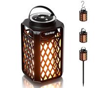 Blonbar Led Flame Speaker, Outdoor Bluetooth Speaker with Torch Atmosphere,10W Outdoor Portable Stereo Speaker with HD Audio for Patio/Porch/Home Decor,Ideal for Men Women Couples Dads Moms