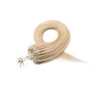 (blond & bleach blonde, 14inch) Micro Loop Human Hair Extensions 50G