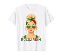 Blond Bulgarian Girl Bulgaria Flag Bulgarian Girlfriend Wife T-Shirt