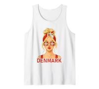 Blond Danish Girl Denmark Flag Danish Girlfriend Wife Tank Top