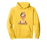 Blond French Girl France Flag French Girlfriend Wife Pullover Hoodie