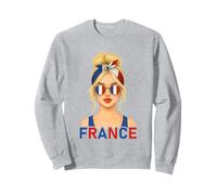 Blond French Girl France Flag French Girlfriend Wife Sweatshirt