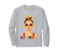 Blond German Girl Germany Flag German Girlfriend Wife Long Sleeve T-Shirt