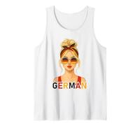 Blond German Girl Germany Flag German Girlfriend Wife Tank Top