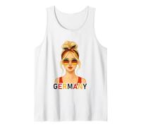 Blond German Girl Germany Flag German Girlfriend Wife Tank Top