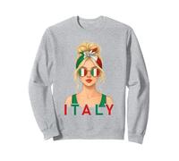 Blond Italian Girl Italy Flag Italian Girlfriend Wife Sweatshirt