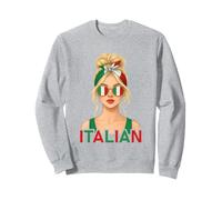 Blond Italian Girl Italy Flag Italian Girlfriend Wife Sweatshirt