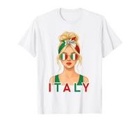 Blond Italian Girl Italy Flag Italian Girlfriend Wife T-Shirt