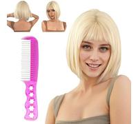 Blonde Bob Wig With Bangs - 30cm Short Platinum Wig for Women, Suitable for Daily Parties and Cosplay