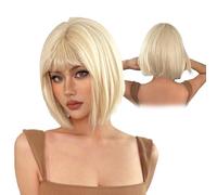 Blonde Bob Wig with Bangs-Chic Women's Hair for Daily Glam, Parties & Festivals