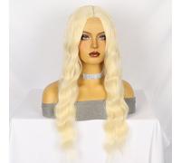 Blonde Body Wave Lace Front Wig, Long Synthetic Glueless Wig | Blonde body waves, heat-resistant fibre, middle part and natural movement for everyday styling.