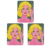 Blonde Car Air Freshener, 3 Pcs Square Hanging Air Freshener Cards, Long Lasting Fragrance Scented Cards for Car, Home, Office Black-style